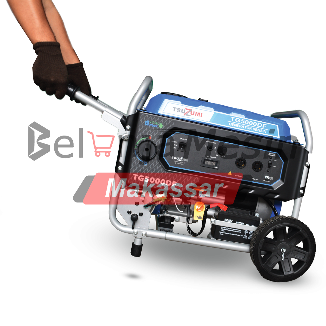 Genset Open Dual Fuel Bensin & LPG 3500 Watt 1 Phase TG5000DF Tsuzumi - Image 3