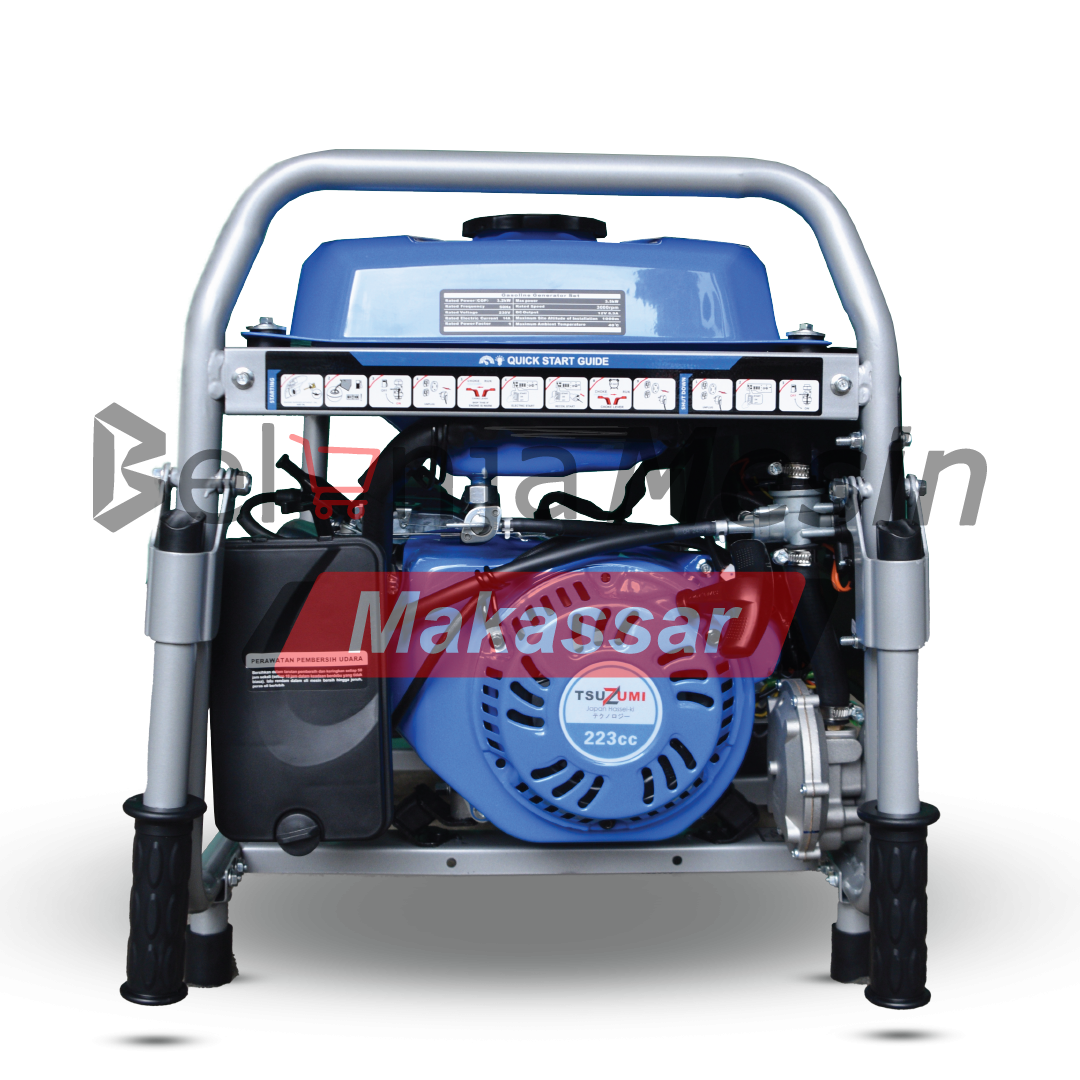 Genset Open Dual Fuel Bensin & LPG 3500 Watt 1 Phase TG5000DF Tsuzumi - Image 5