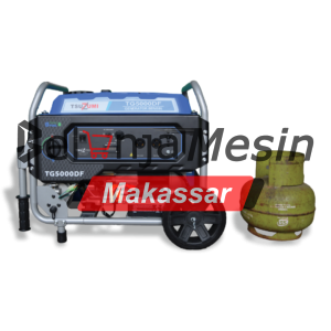 Genset Open Dual Fuel Bensin & LPG 3500 Watt 1 Phase TG5000DF Tsuzumi