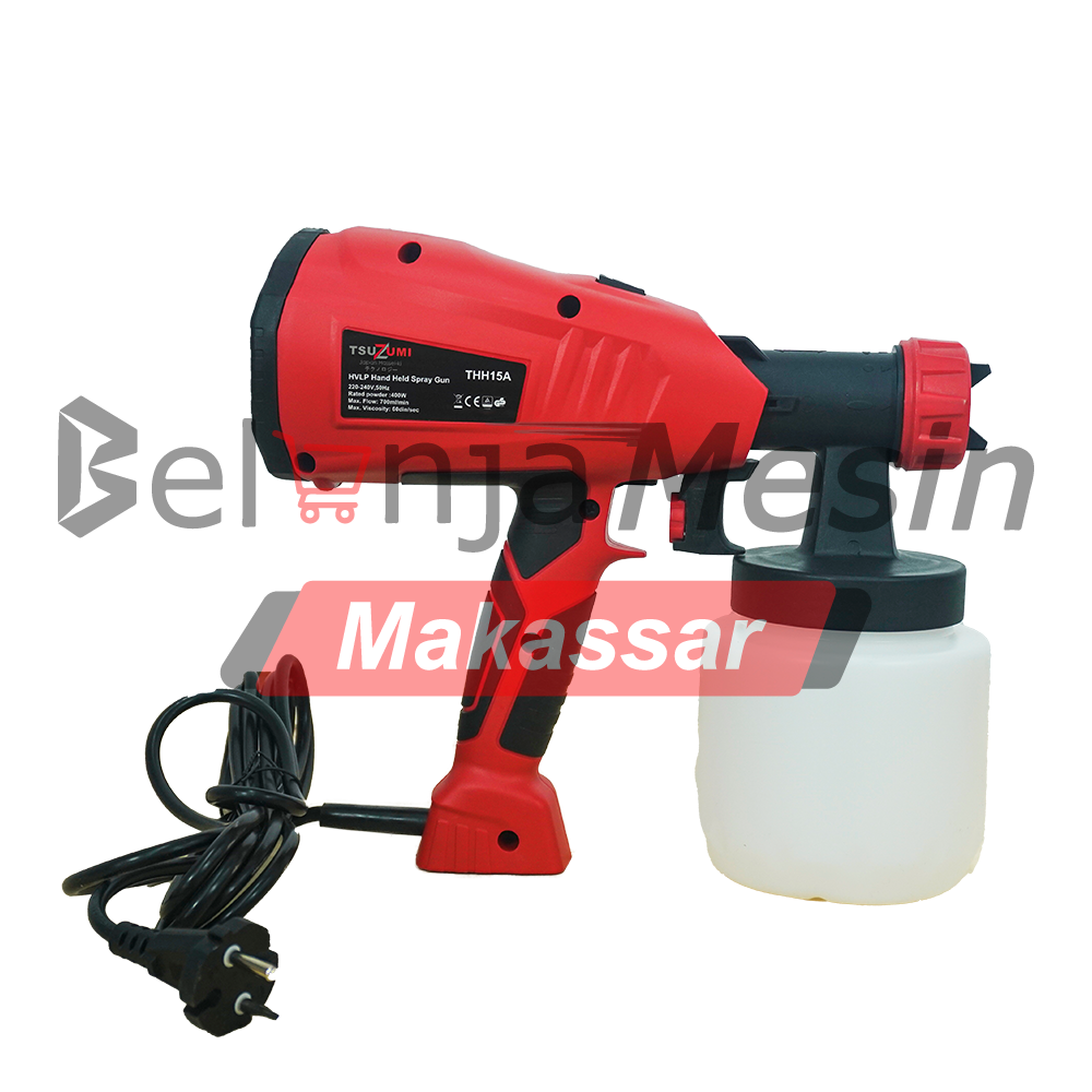 Spray Gun Listrik 400W – Alat Semprot Cat Portable Tangki 800ml THH15A TSUZUMI