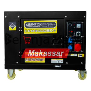 Genset Silent Diesel 9 KVA 7 KW 3 Phase CEM9000SDV Champion