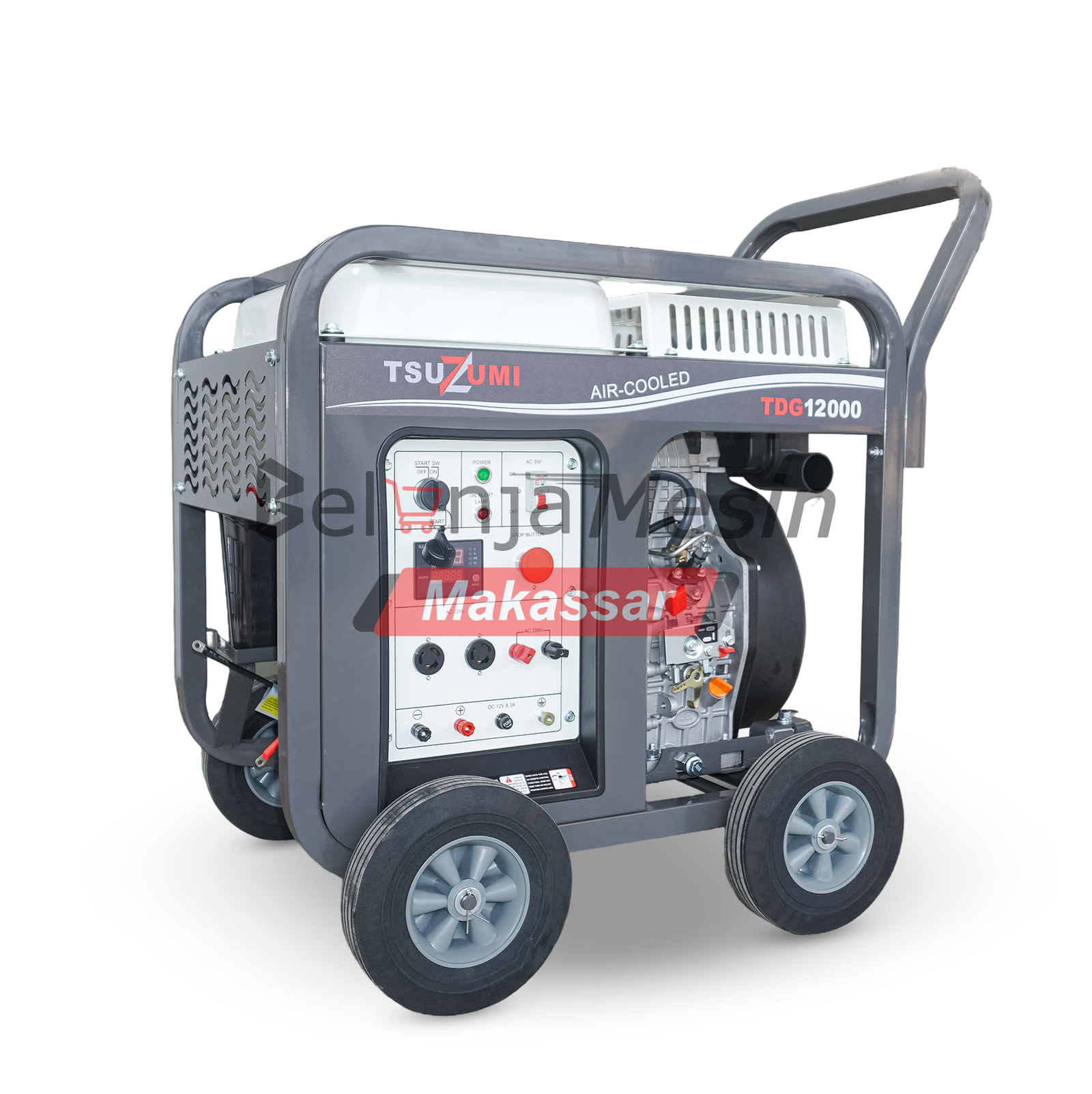 Genset Open Diesel 12 KVA Single Phase 9.5 KW TDG12000 TSUZUMI - Image 2