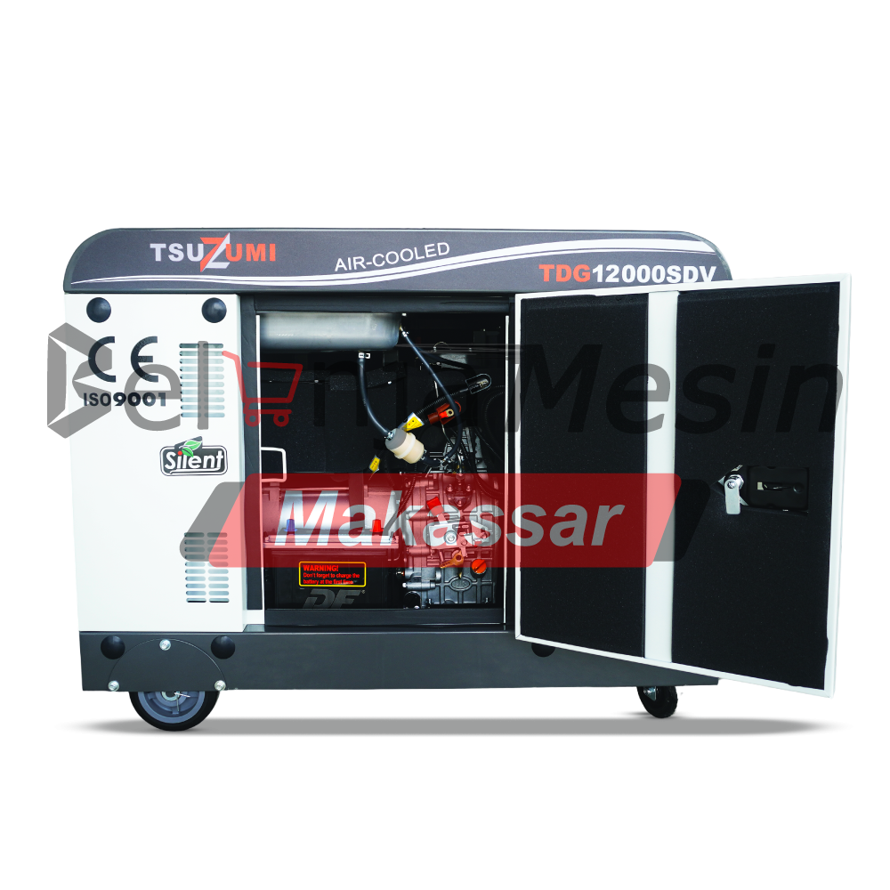 Genset Diesel Silent 12 kVA 9000 watt 3 Phase TDG12000SDV Tsuzumi - Image 4