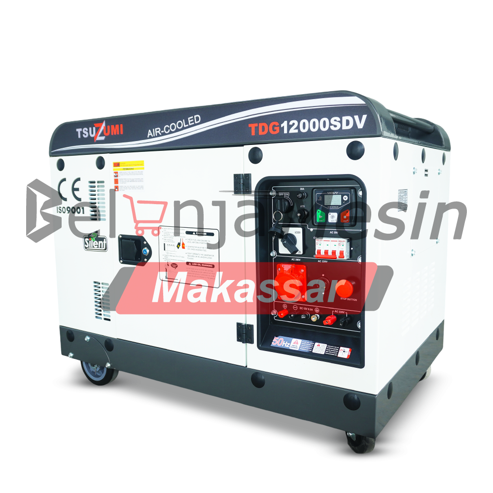 Genset Diesel Silent 12 kVA 9000 watt 3 Phase TDG12000SDV Tsuzumi - Image 3