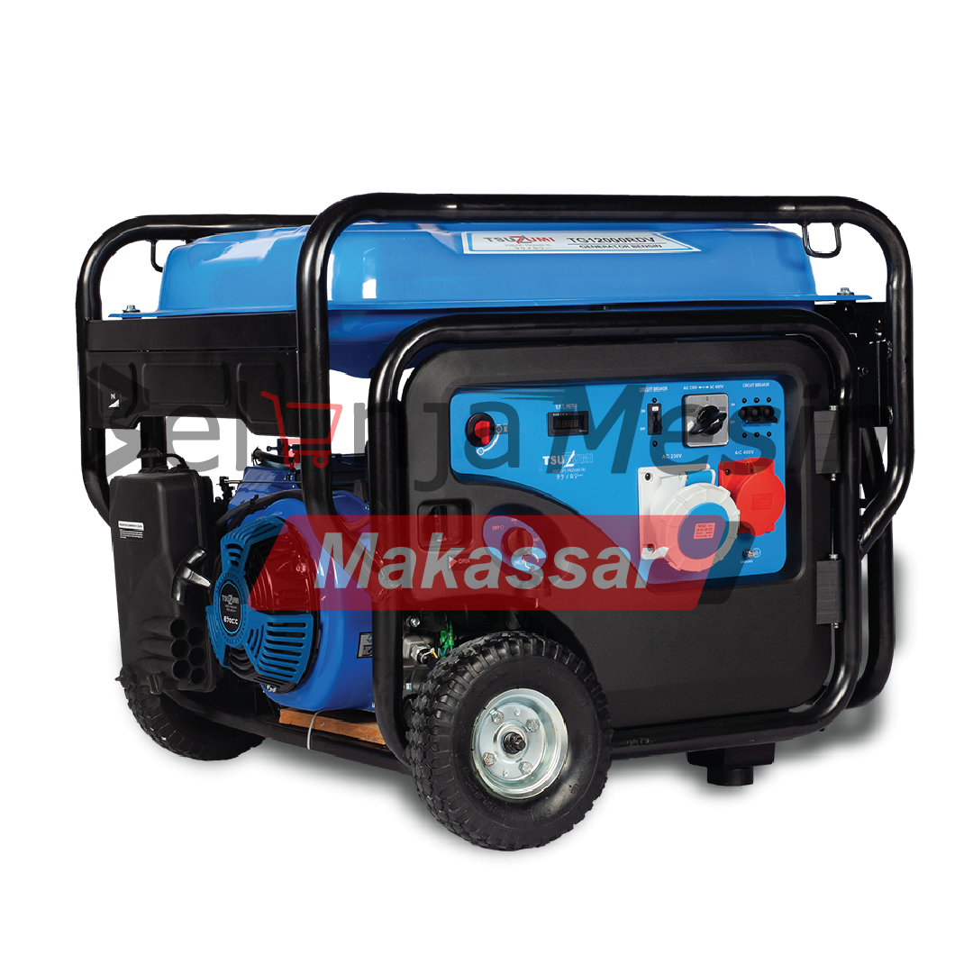 Genset Open Bensin 12 KVA 10.000 Watt 3 Phase TG12000RDV TSUZUMI