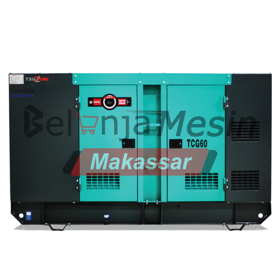 Genset Diesel Silent 60 KVA 48.000 Watt 4 Silinder TCG 60 KVA Tsuzumi
