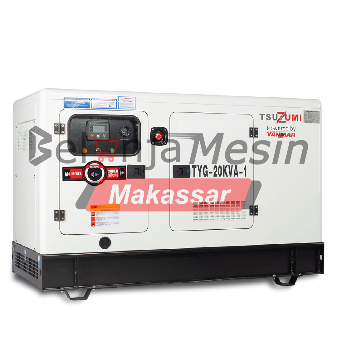 Genset Silent Diesel 20 KVA 16 KW Single Phase TYG 20-1 KVA Tsuzumi - Image 3