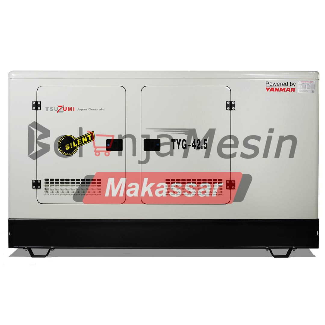 Genset Silent Diesel 42,5 KVA 34 KW Starter Electric TYG 42,5 KVA Tsuzumi