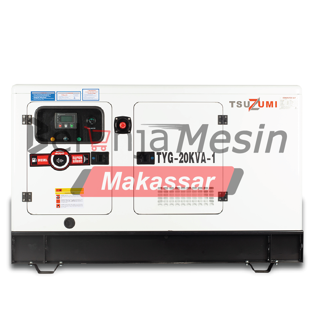 Genset Silent Diesel 20 KVA 16 KW Single Phase TYG 20-1 KVA Tsuzumi