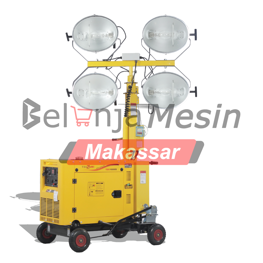 Genset Light Tower 4 x 1000 Watt 440.000 Lumens LT5000 Tsuzumi