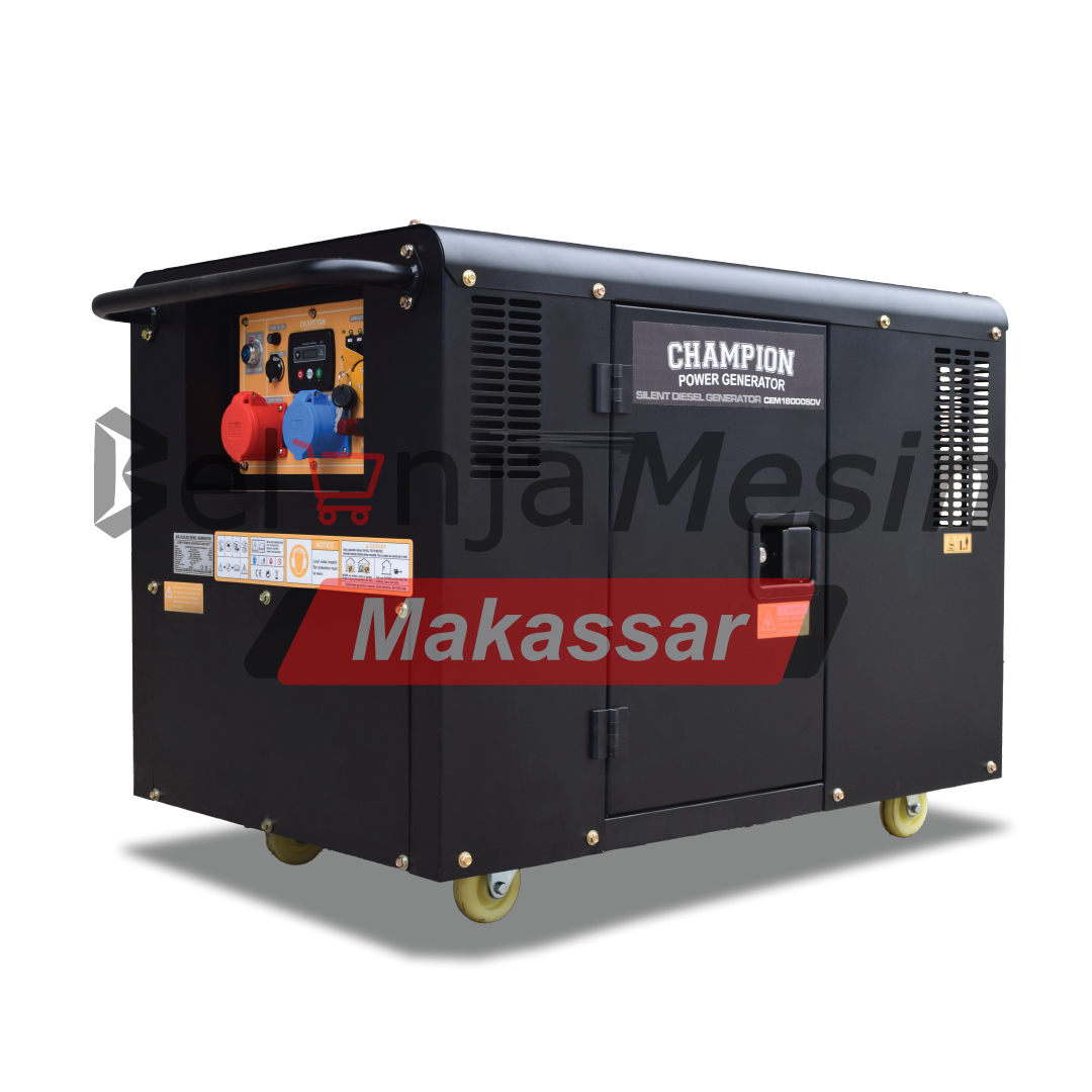 Genset Silent Diesel 15 KVA 3 Phase CEM18000SDV Champion - Image 2