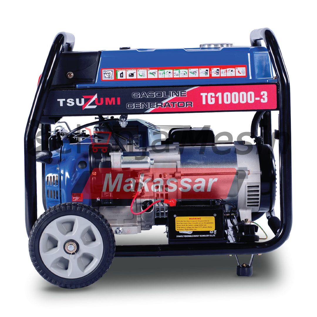 Genset Open Bensin 10 Kva 3 Phase Starter Electric TG10000-3 TSUZUMI