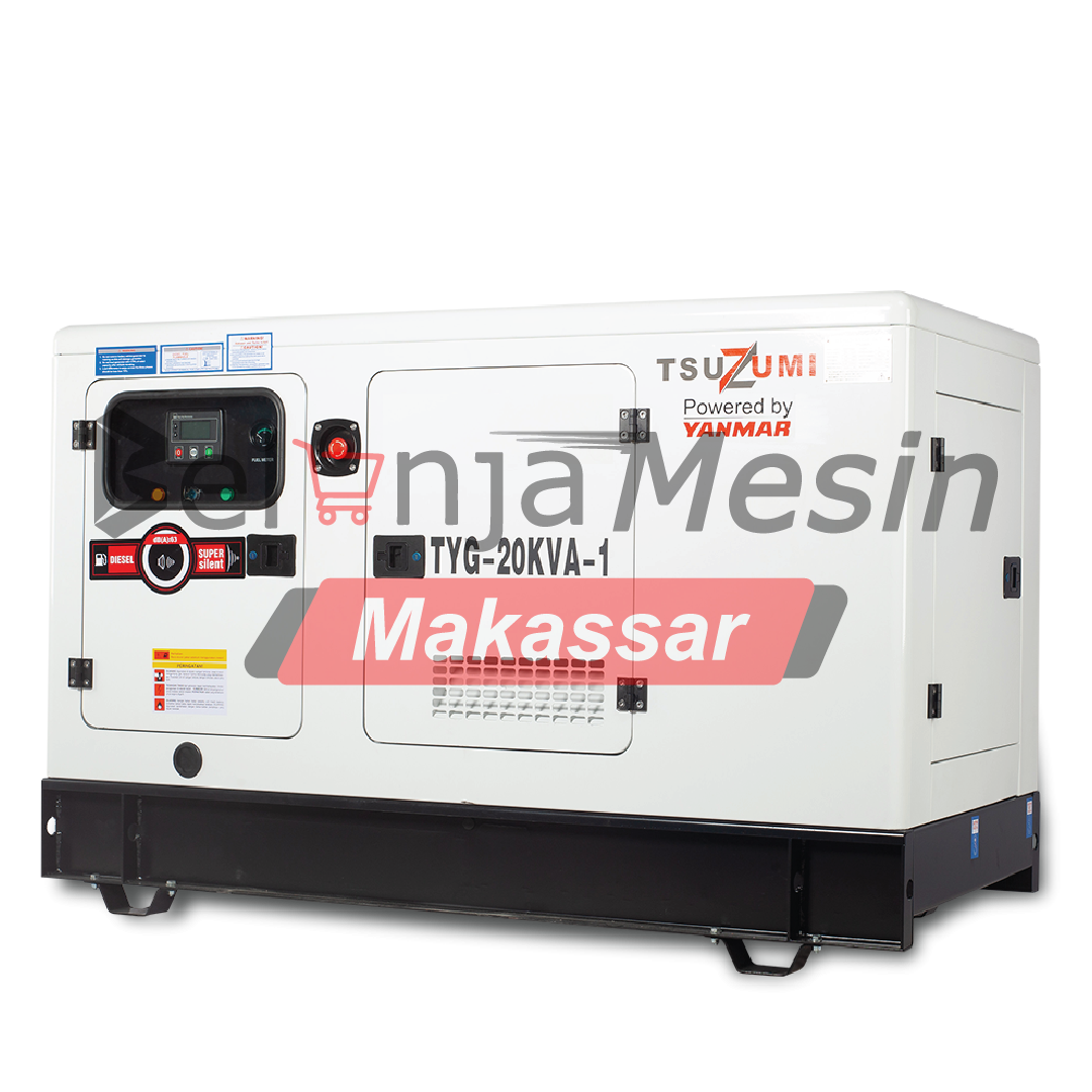 Genset Silent Diesel 20 KVA 16 KW Single Phase TYG 20-1 KVA Tsuzumi - Image 2