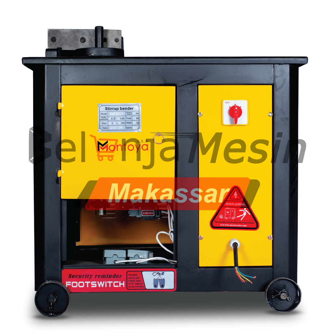 Mesin Pembengkok Besi Ulir 16 mm 3 Phase Bar Bending BB20 Montoya - Image 4