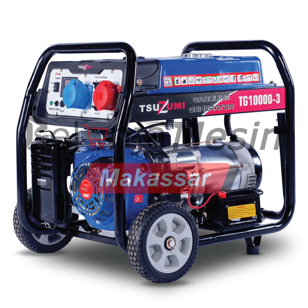 Genset Open Bensin 10 Kva 3 Phase Starter Electric TG10000-3 TSUZUMI - Image 3