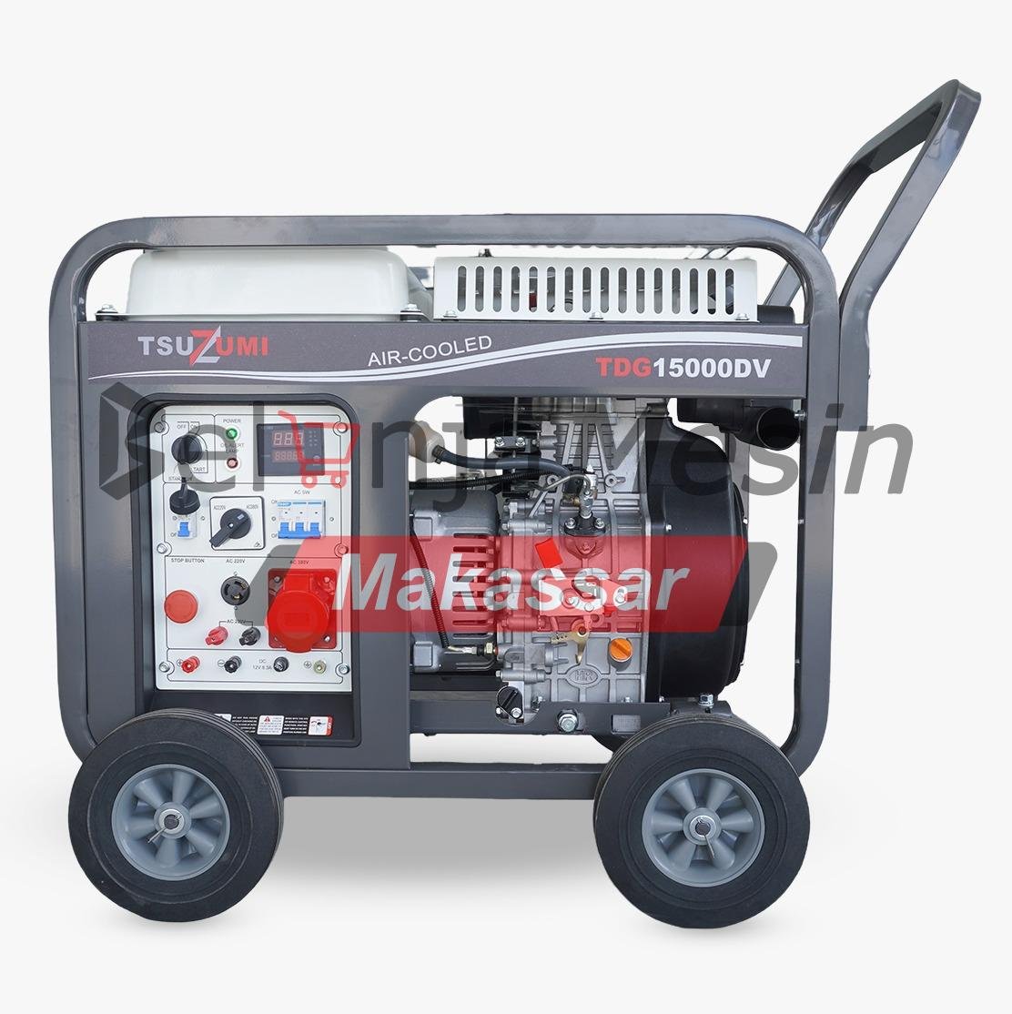 Genset Open Diesel 15 KVA 1/3 Phase Electric Starter TDG15000DV TSUZUMI