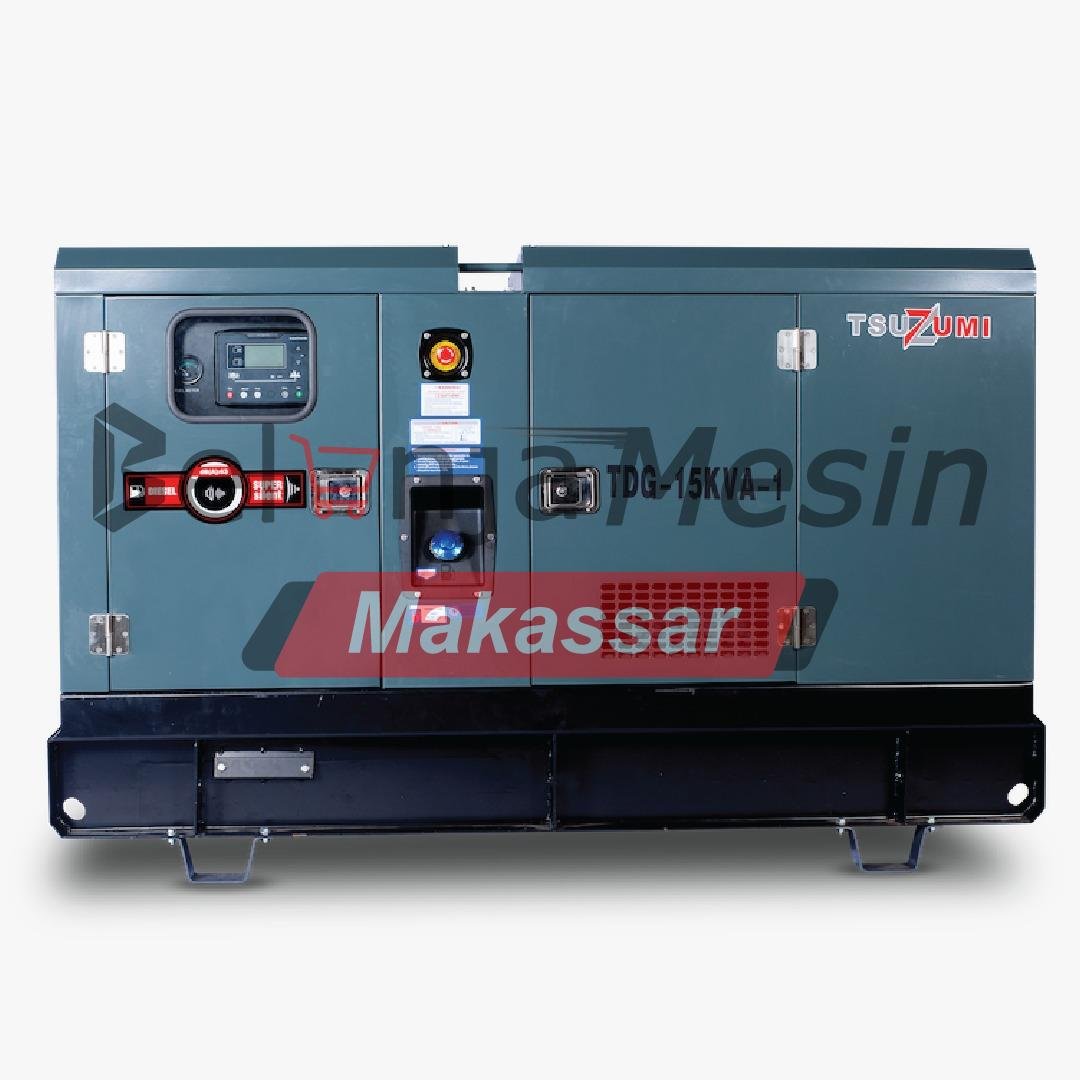 Genset Silent Diesel 15 kVA 1 Phase 4 Silinder TDG 15-1 KVA TSUZUMI