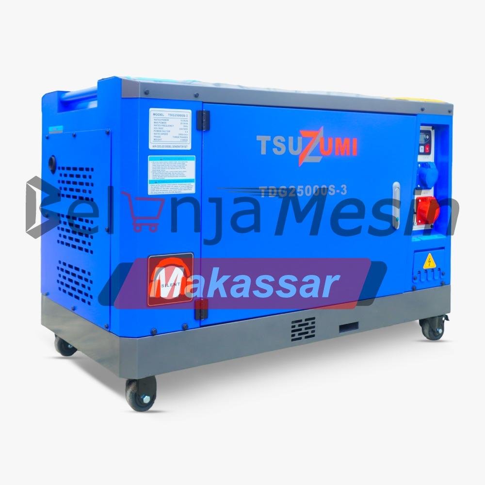 Genset Silent Diesel Portable 25 KVA 20.000 Watt 3 Phase TDG25000-3 TSUZUMI - Image 2