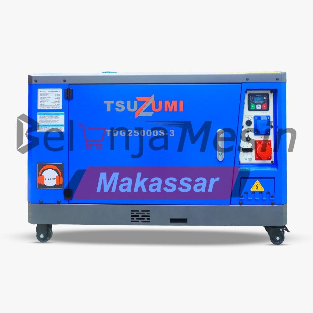Genset Silent Diesel Portable 25 KVA 20.000 Watt 3 Phase TDG25000-3 TSUZUMI