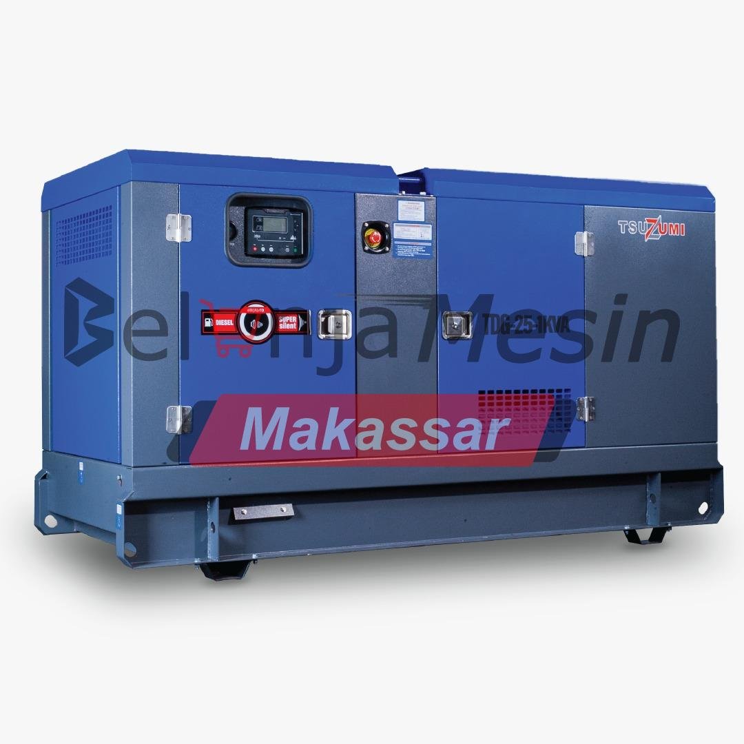 Genset Silent Diesel 25 KVA 1 Phase 20.000 Watt Starter Electric TDG 25-1 KVA TSUZUMI - Image 2
