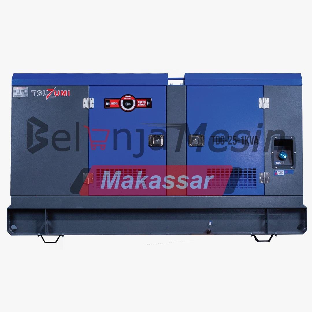 Genset Silent Diesel 25 KVA 1 Phase 20.000 Watt Starter Electric TDG 25-1 KVA TSUZUMI