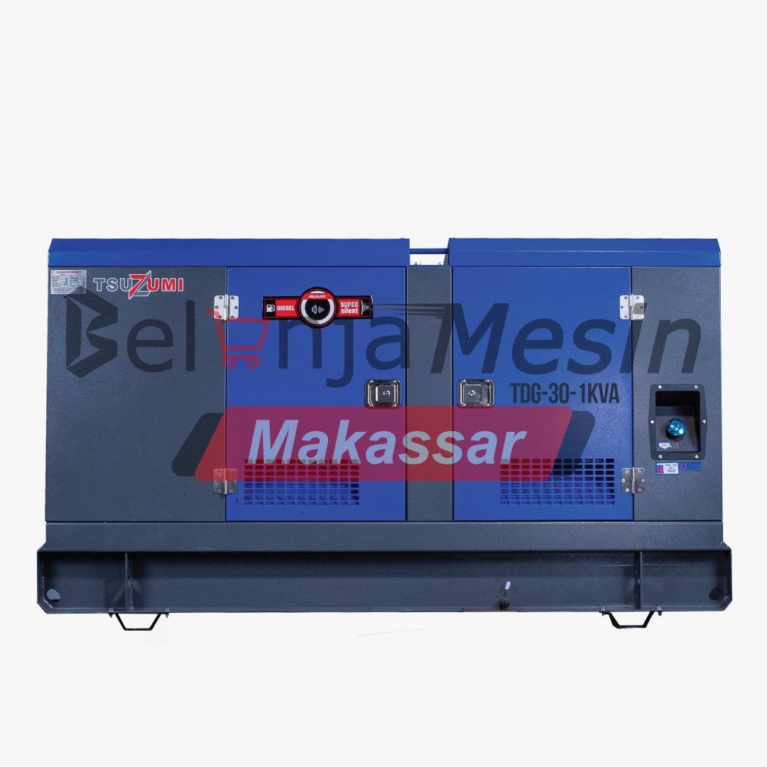 Genset Silent Diesel 30 KVA 24.000 Watt Single Phase 4 Cylinder TDG 30-1 KVA TSUZUMI