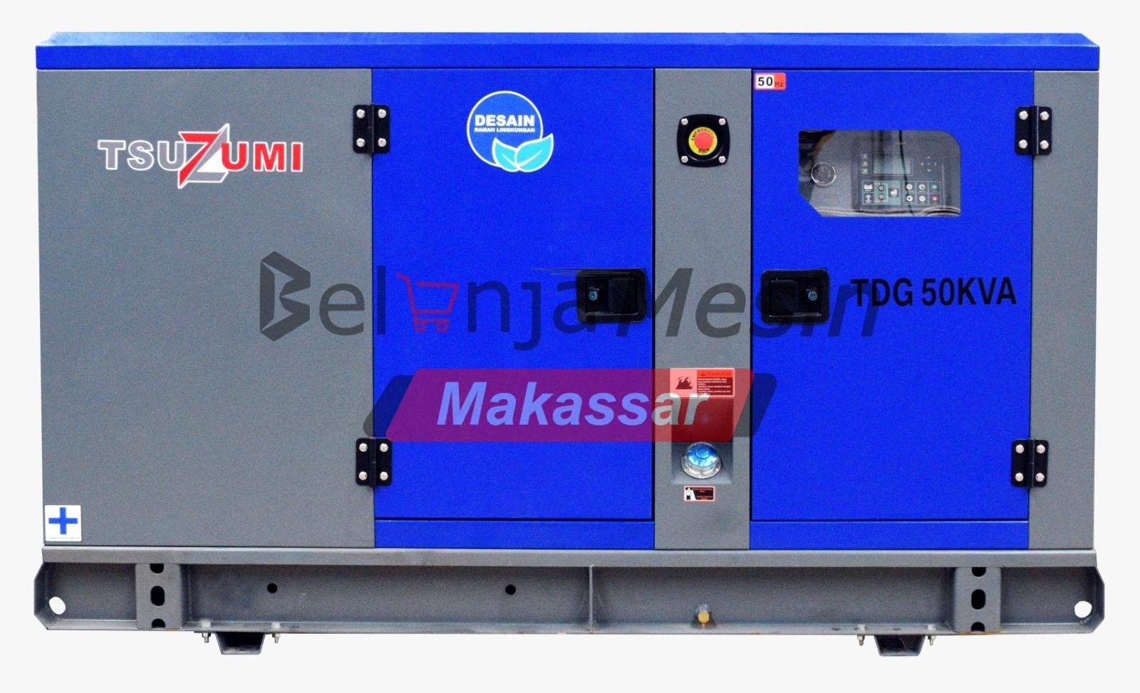 Genset Silent Diesel 50 KVA 40.000 Watt 4 Silinder 3 Phase TDG 50 KVA TSUZUMI