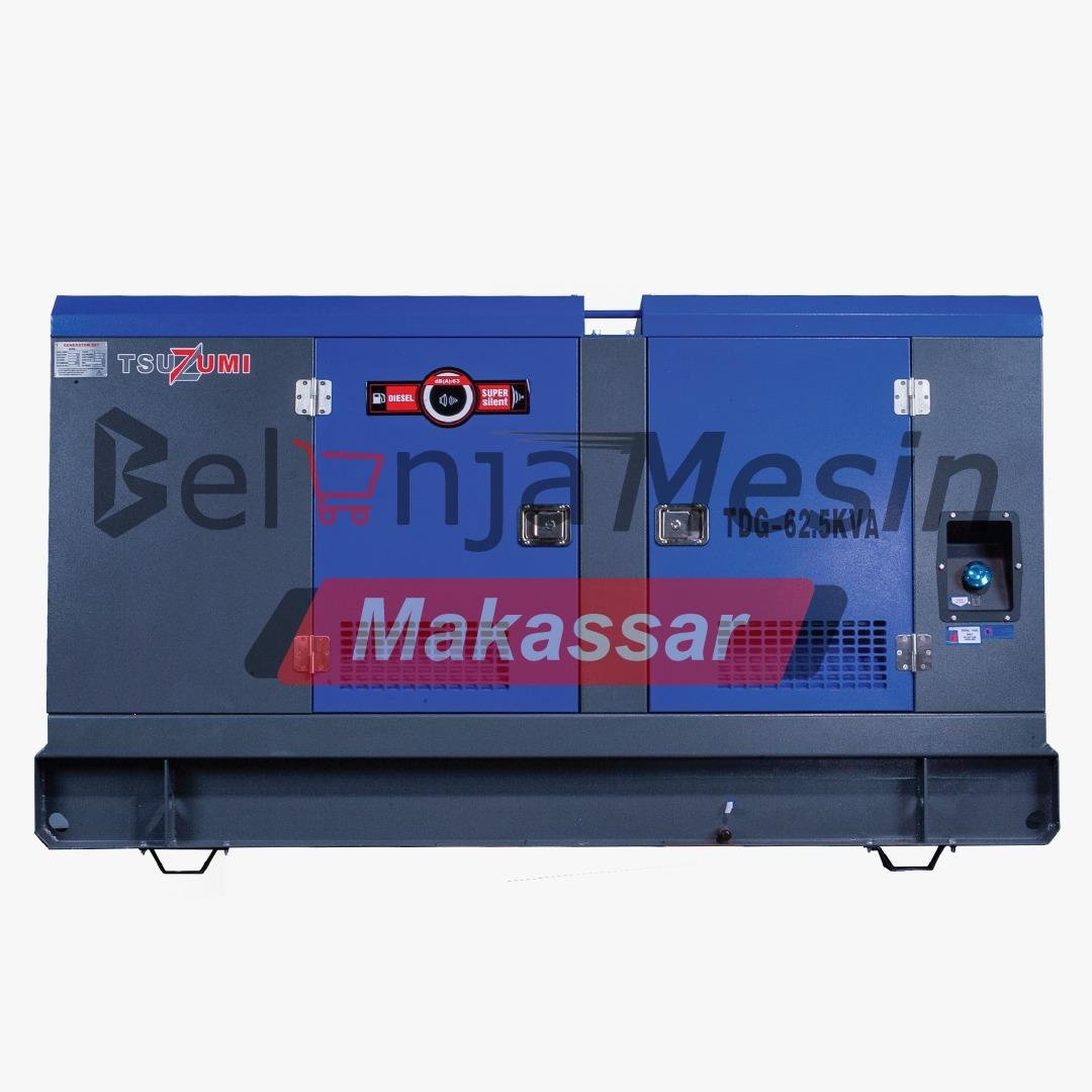 Genset Silent Diesel 60 KVA 3 Phase 50 kW 4 Cylinder TDG 62.5 KVA TSUZUMI