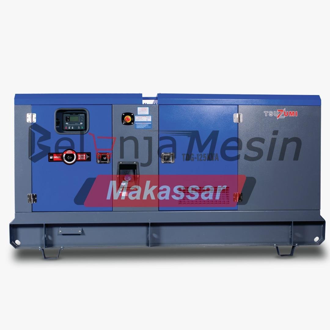 Genset Silent Diesel 125 KVA 100 kW 6 Silinder 3 Phase TDG 125 KVA TSUZUMI