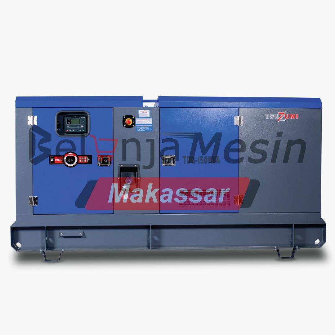 Genset Silent Diesel 150 KVA 3 Phase 6 Silinder 120000 Watt TDG 150 KVA TSUZUMI