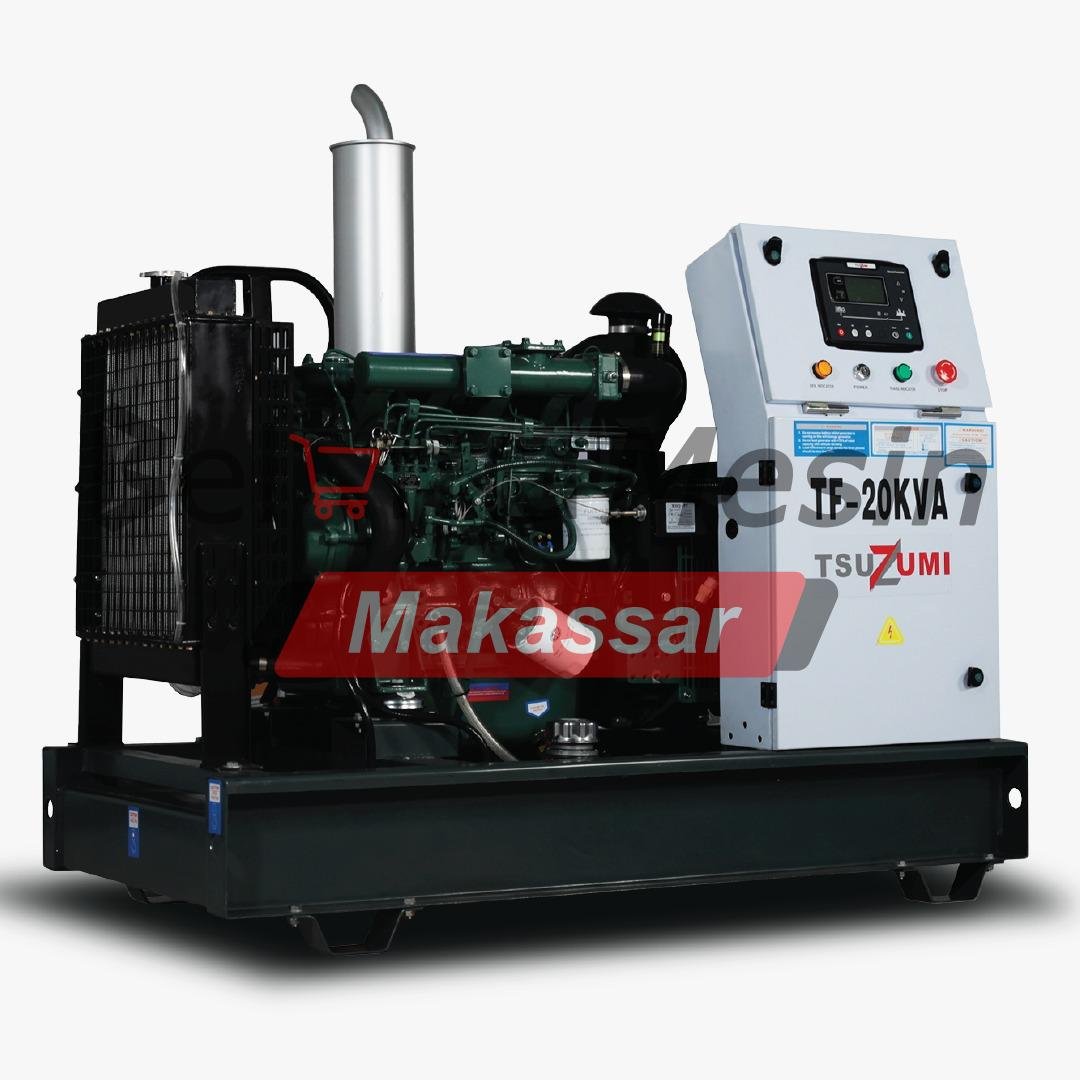 Genset Open Diesel 20 KVA 16 KW 4 Silinder TF 20 KVA TSUZUMI