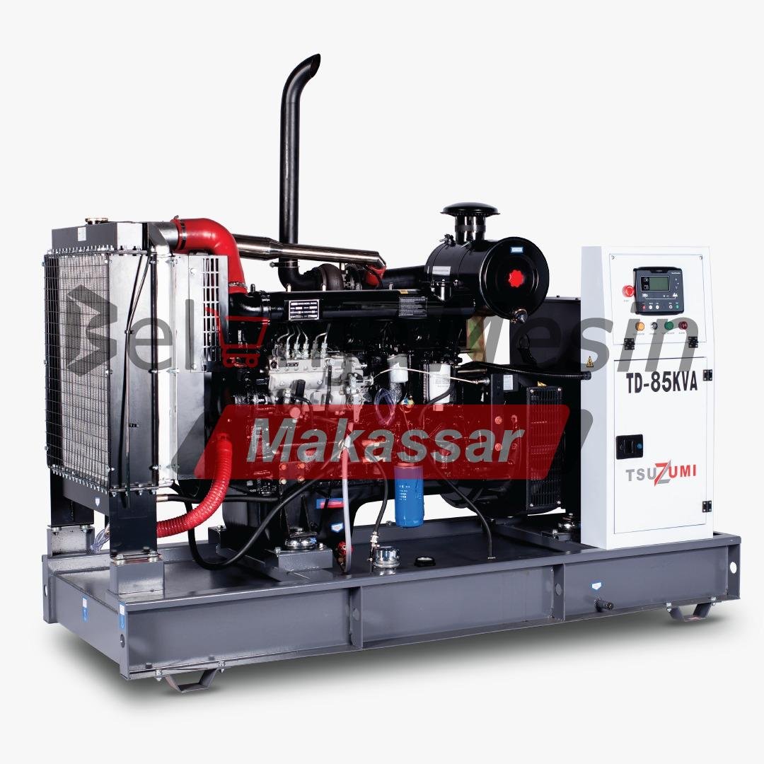 Genset Open Diesel 85 KVA 4 Stroke 6 Silinder 68.000 Watt TD 85 KVA TSUZUMI - Image 2