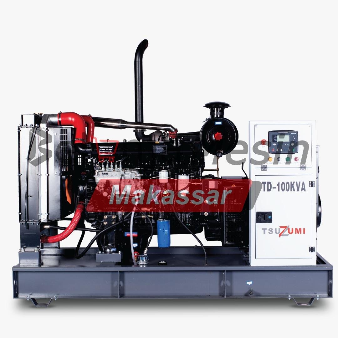 Genset Open Diesel 100 KVA 80 Kw 6 Silinder TD 100 KVA TSUZUMI