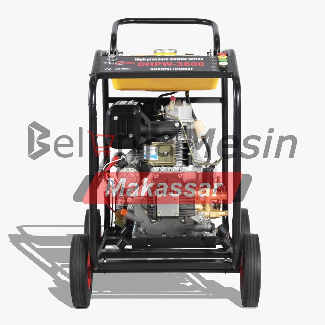 Mesin Cuci Steam Diesel High Pressure 3600Psi Starter Electric 418cc DHPW3600 TSUZUMI - Image 4