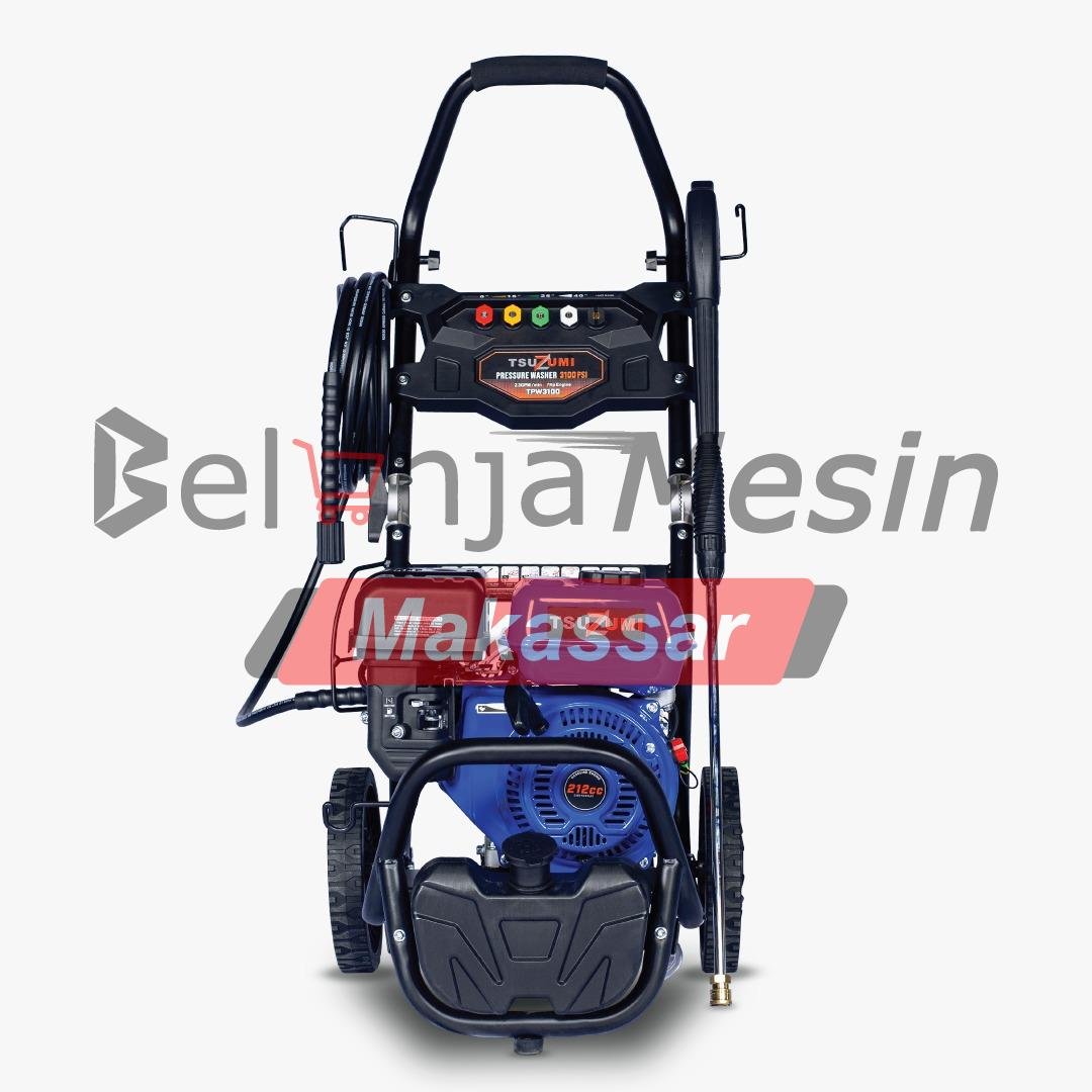 Mesin Steam High Pressure Washer Engine Bensin 213 bar/3100psi 212cc TPW3100 TSUZUMI