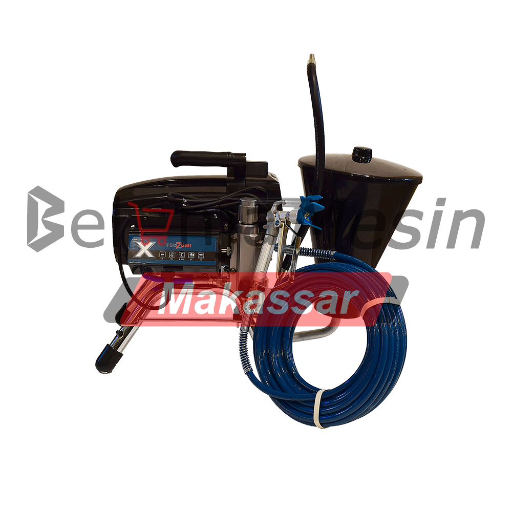 Mesin Cat Semprot Tembok Portable 1500 Watt Airless Sprayer X25+Hopper TSUZUMI