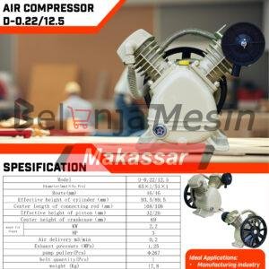 Kepala Kompresor Bare Pump 3 Hp 12.5 Bar D-0.22/12.5 Montoya