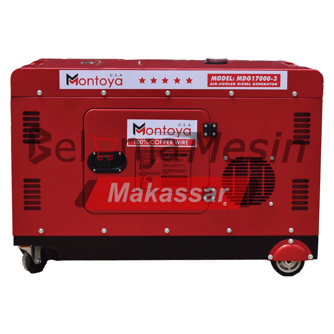 Genset Silent Diesel 15 kva 12000 watt 1/3 phase MDG17000-3 Montoya - Image 3
