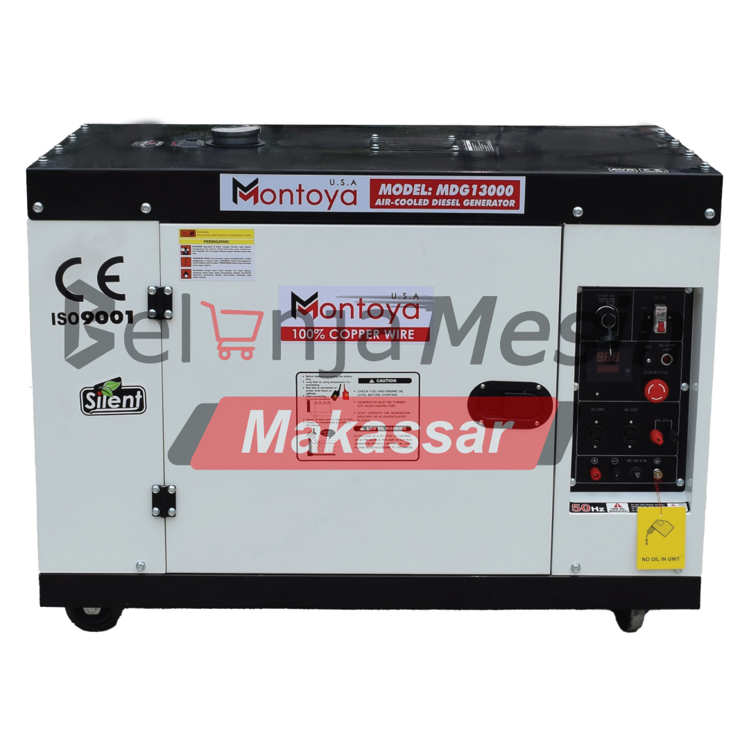 Genset Silent Diesel 12 KVA 10 KW 1 Phase MDG13000 Montoya
