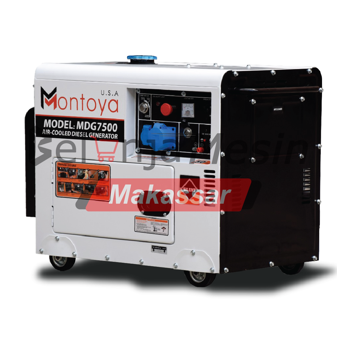 Genset Silent Diesel 7 KVA 5000 Watt 1 Phase MDG7500 Montoya - Image 2